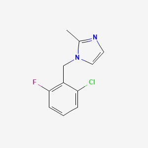 molecular formula C11H10ClFN2 B2614904 1-[(2-氯-6-氟苯基)甲基]-2-甲基咪唑 CAS No. 1171910-22-7