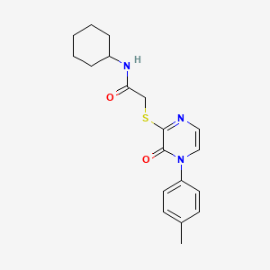 N-cyclohexyl-2-{[4-(4-methylphenyl)-3-oxo-3,4-dihydropyrazin-2-yl]sulfanyl}acetamide