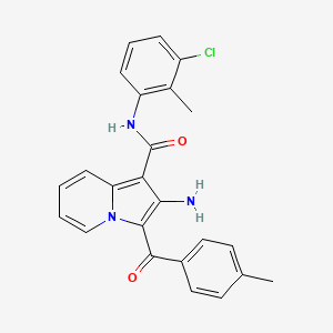2-amino-N-(3-chloro-2-methylphenyl)-3-(4-methylbenzoyl)indolizine-1-carboxamide