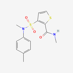 molecular formula C14H16N2O3S2 B2614913 N-methyl-3-{[methyl(4-methylphenyl)amino]sulfonyl}thiophene-2-carboxamide CAS No. 1251693-12-5