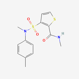 molecular formula C14H16N2O3S2 B2614913 N-methyl-3-[methyl(4-methylphenyl)sulfamoyl]thiophene-2-carboxamide CAS No. 1251693-12-5