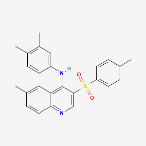 molecular formula C25H24N2O2S B2614923 N-(3,4-dimethylphenyl)-6-methyl-3-tosylquinolin-4-amine CAS No. 895647-56-0