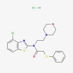 N-(4-chlorobenzo[d]thiazol-2-yl)-N-(2-morpholinoethyl)-2-(phenylthio)acetamide hydrochloride