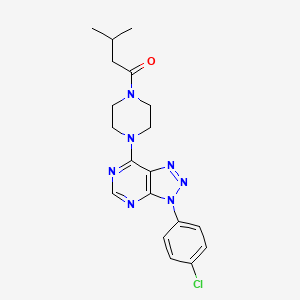 1-(4-(3-(4-chlorophenyl)-3H-[1,2,3]triazolo[4,5-d]pyrimidin-7-yl)piperazin-1-yl)-3-methylbutan-1-one