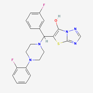 5-((3-Fluorophenyl)(4-(2-fluorophenyl)piperazin-1-yl)methyl)thiazolo[3,2-b][1,2,4]triazol-6-ol