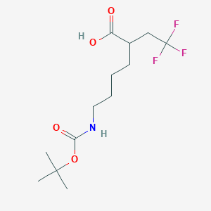 6-[(2-Methylpropan-2-yl)oxycarbonylamino]-2-(2,2,2-trifluoroethyl)hexanoic acid