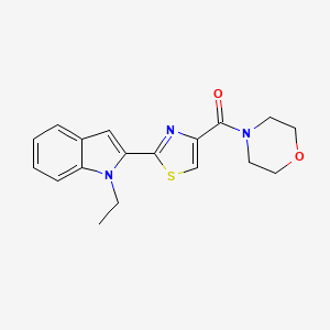 molecular formula C18H19N3O2S B2614943 (2-(1-ethyl-1H-indol-2-yl)thiazol-4-yl)(morpholino)methanone CAS No. 1171524-33-6