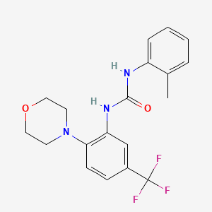 molecular formula C19H20F3N3O2 B2614952 1-(2-Methylphenyl)-3-(2-morpholin-4-YL-5-(trifluoromethyl)phenyl)urea CAS No. 1022390-88-0