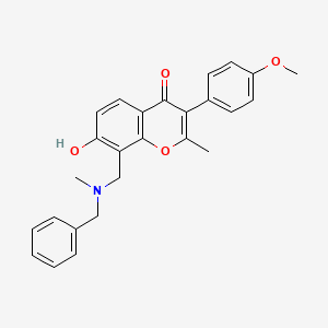8-((benzyl(methyl)amino)methyl)-7-hydroxy-3-(4-methoxyphenyl)-2-methyl-4H-chromen-4-one