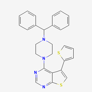 4-(4-Benzhydrylpiperazin-1-yl)-5-(thiophen-2-yl)thieno[2,3-d]pyrimidine