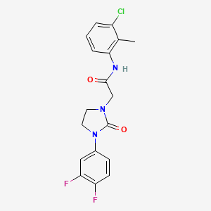 N-(3-chloro-2-methylphenyl)-2-(3-(3,4-difluorophenyl)-2-oxoimidazolidin-1-yl)acetamide