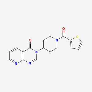 molecular formula C17H16N4O2S B2614959 3-(1-(噻吩-2-羰基)哌啶-4-基)吡啶并[2,3-d]嘧啶-4(3H)-酮 CAS No. 2034530-93-1