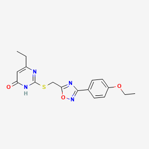 2-({[3-(4-Ethoxyphenyl)-1,2,4-oxadiazol-5-yl]methyl}sulfanyl)-6-ethyl-4-pyrimidinol