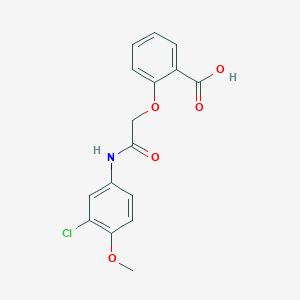 molecular formula C16H14ClNO5 B2614965 2-{[(3-Chloro-4-methoxyphenyl)carbamoyl]methoxy}benzoic acid CAS No. 748776-43-4