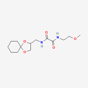 molecular formula C14H24N2O5 B2614967 N1-(1,4-dioxaspiro[4.5]decan-2-ylmethyl)-N2-(2-methoxyethyl)oxalamide CAS No. 899730-36-0