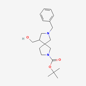 molecular formula C20H30N2O3 B2614968 tert-Butyl 7-benzyl-9-(hydroxymethyl)-2,7-diazaspiro[4.4]nonane-2-carboxylate CAS No. 1823258-46-3