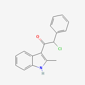 molecular formula C17H14ClNO B2614973 2-chloro-1-(2-methyl-1H-indol-3-yl)-2-phenylethanone CAS No. 57642-01-0