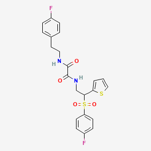 N-[2-(4-fluorobenzenesulfonyl)-2-(thiophen-2-yl)ethyl]-N'-[2-(4-fluorophenyl)ethyl]ethanediamide