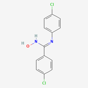 molecular formula C13H10Cl2N2O B2614986 4-chloro-N-(4-chlorophenyl)-N'-hydroxybenzenecarboximidamide CAS No. 866038-85-9