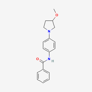 molecular formula C18H20N2O2 B2614995 N-(4-(3-methoxypyrrolidin-1-yl)phenyl)benzamide CAS No. 1797842-16-0