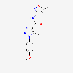 molecular formula C16H17N5O3 B2615004 1-(4-乙氧苯基)-5-甲基-N-(5-甲基-1,2-恶唑-3-基)-1H-1,2,3-三唑-4-甲酰胺 CAS No. 871323-57-8