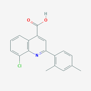 molecular formula C18H14ClNO2 B2615007 8-Chloro-2-(2,4-dimethylphenyl)quinoline-4-carboxylic acid CAS No. 433249-00-4