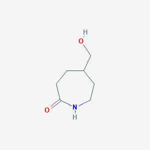 molecular formula C7H13NO2 B2615011 5-(Hydroxymethyl)azepan-2-one CAS No. 38446-92-3