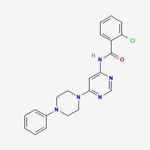 2-chloro-N-(6-(4-phenylpiperazin-1-yl)pyrimidin-4-yl)benzamide