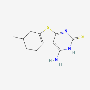 4-Amino-7-methyl-5,6,7,8-tetrahydro[1]benzothieno[2,3-d]pyrimidine-2-thiol