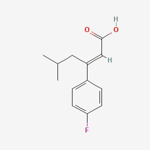 (2E)-3-(4-fluorophenyl)-5-methylhex-2-enoic acid