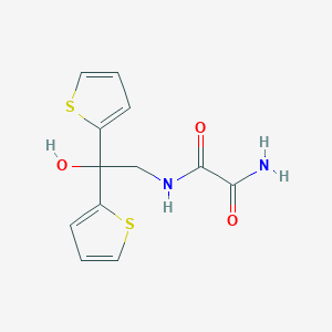 molecular formula C12H12N2O3S2 B2615019 N'-[2-hydroxy-2,2-bis(thiophen-2-yl)ethyl]ethanediamide CAS No. 2097934-19-3