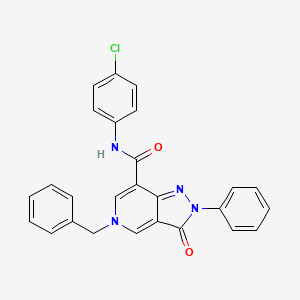 5-benzyl-N-(4-chlorophenyl)-3-oxo-2-phenyl-3,5-dihydro-2H-pyrazolo[4,3-c]pyridine-7-carboxamide