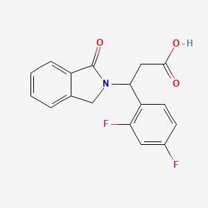 3-(2,4-difluorophenyl)-3-(1-oxo-1,3-dihydro-2H-isoindol-2-yl)propanoic acid