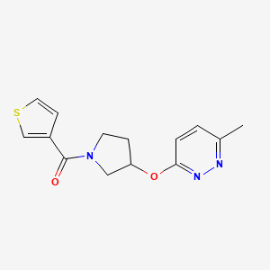 (3-((6-Methylpyridazin-3-yl)oxy)pyrrolidin-1-yl)(thiophen-3-yl)methanone