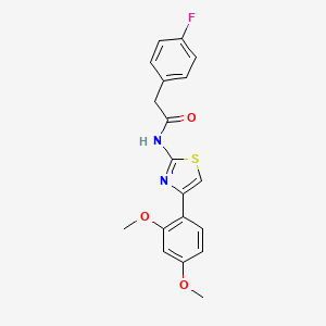 molecular formula C19H17FN2O3S B2615032 N-(4-(2,4-dimethoxyphenyl)thiazol-2-yl)-2-(4-fluorophenyl)acetamide CAS No. 922646-68-2