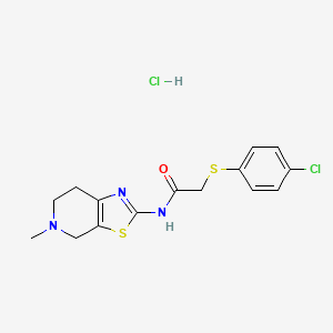 2-((4-chlorophenyl)thio)-N-(5-methyl-4,5,6,7-tetrahydrothiazolo[5,4-c]pyridin-2-yl)acetamide hydrochloride
