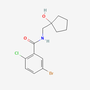 molecular formula C13H15BrClNO2 B2615071 5-bromo-2-chloro-N-((1-hydroxycyclopentyl)methyl)benzamide CAS No. 1235050-47-1