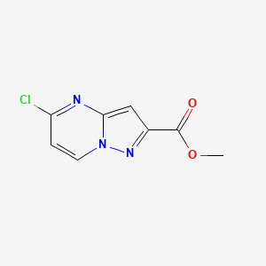 molecular formula C8H6ClN3O2 B2615080 Methyl 5-chloropyrazolo[1,5-a]pyrimidine-2-carboxylate CAS No. 1263059-26-2