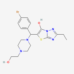 5-((4-Bromophenyl)(4-(2-hydroxyethyl)piperazin-1-yl)methyl)-2-ethylthiazolo[3,2-b][1,2,4]triazol-6-ol