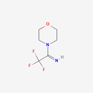 molecular formula C6H9F3N2O B2615086 2,2,2-Trifluoro-1-(morpholin-4-yl)ethan-1-imine CAS No. 343866-46-6