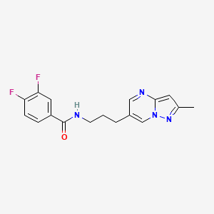 3,4-Difluoro-N-[3-(2-methylpyrazolo[1,5-a]pyrimidin-6-yl)propyl]benzamide