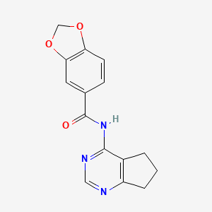 B2615093 N-(6,7-dihydro-5H-cyclopenta[d]pyrimidin-4-yl)benzo[d][1,3]dioxole-5-carboxamide CAS No. 946304-46-7