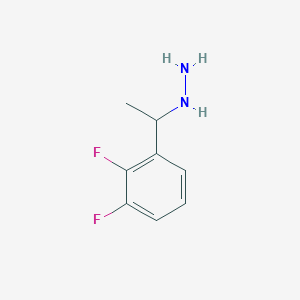 molecular formula C8H10F2N2 B2615097 1-(2,3-Difluorophenyl)ethylhydrazine CAS No. 1314923-17-5