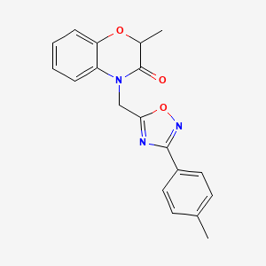 2-methyl-4-((3-(p-tolyl)-1,2,4-oxadiazol-5-yl)methyl)-2H-benzo[b][1,4]oxazin-3(4H)-one