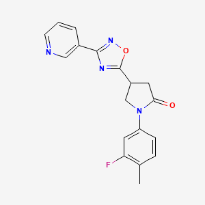 1-(3-Fluoro-4-methylphenyl)-4-[3-(3-pyridyl)-1,2,4-oxadiazol-5-yl]-2-pyrrolidinone