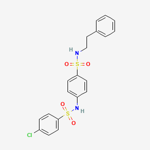 4-Chloro-N-(4-(N-phenethylsulfamoyl)phenyl)benzenesulfonamide