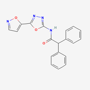 N-(5-(isoxazol-5-yl)-1,3,4-oxadiazol-2-yl)-2,2-diphenylacetamide