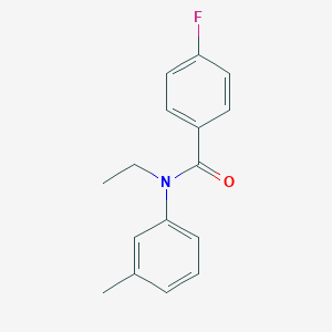 molecular formula C16H16FNO B261512 N-ethyl-4-fluoro-N-(3-methylphenyl)benzamide 