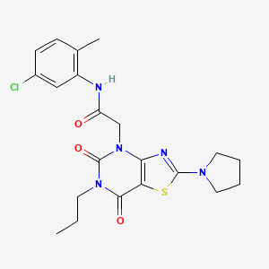 molecular formula C21H24ClN5O3S B2615121 N-(3-chloro-2-methylphenyl)-3-[2-(4-fluorophenyl)imidazo[1,2-a]pyridin-3-yl]propanamide CAS No. 1115925-69-3
