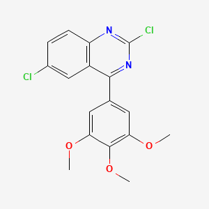 molecular formula C17H14Cl2N2O3 B2615129 2,6-Dichloro-4-(3,4,5-trimethoxy-phenyl)-quinazoline CAS No. 313276-67-4
